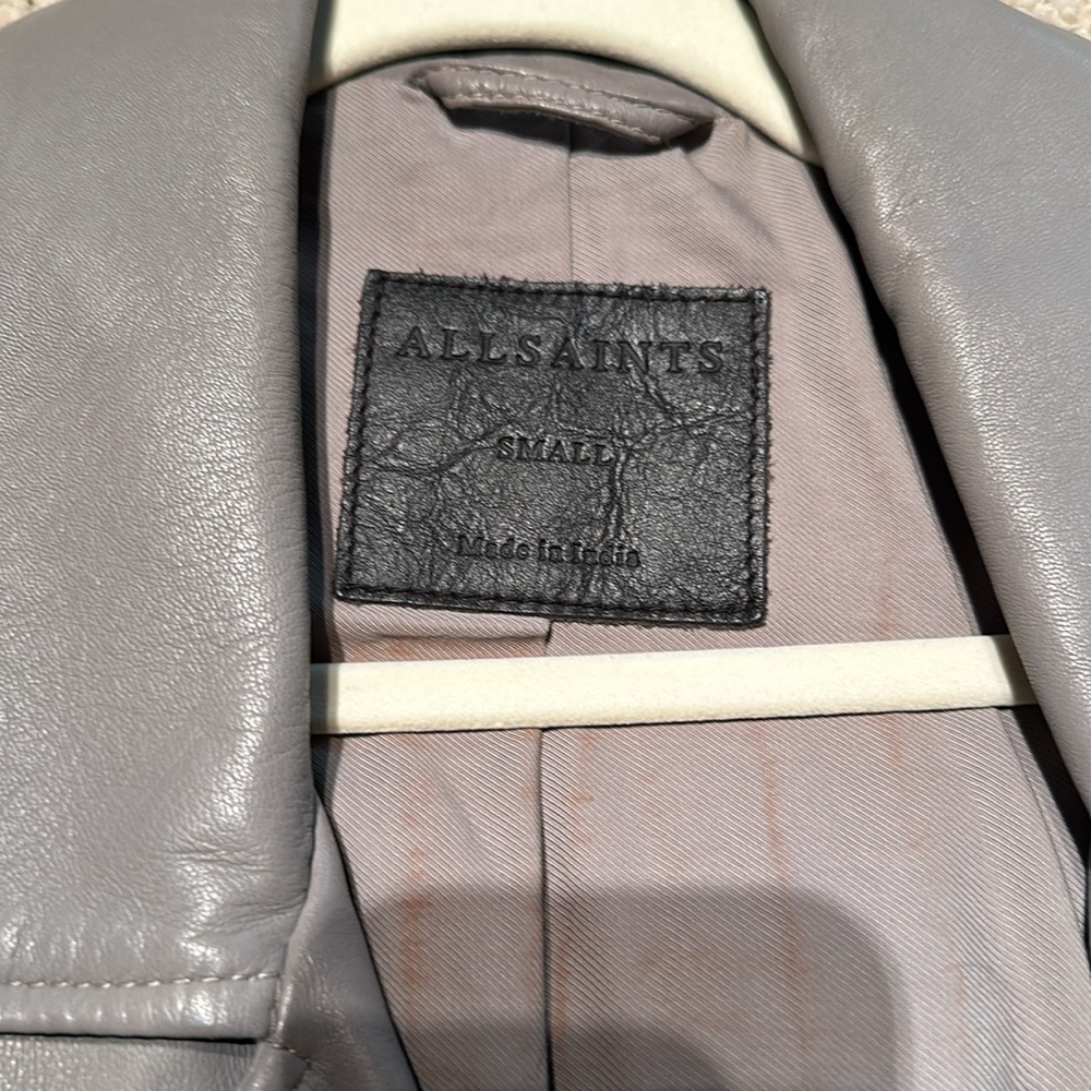 All Saints Women’s oversized leather jacket - Picture 2 of 4